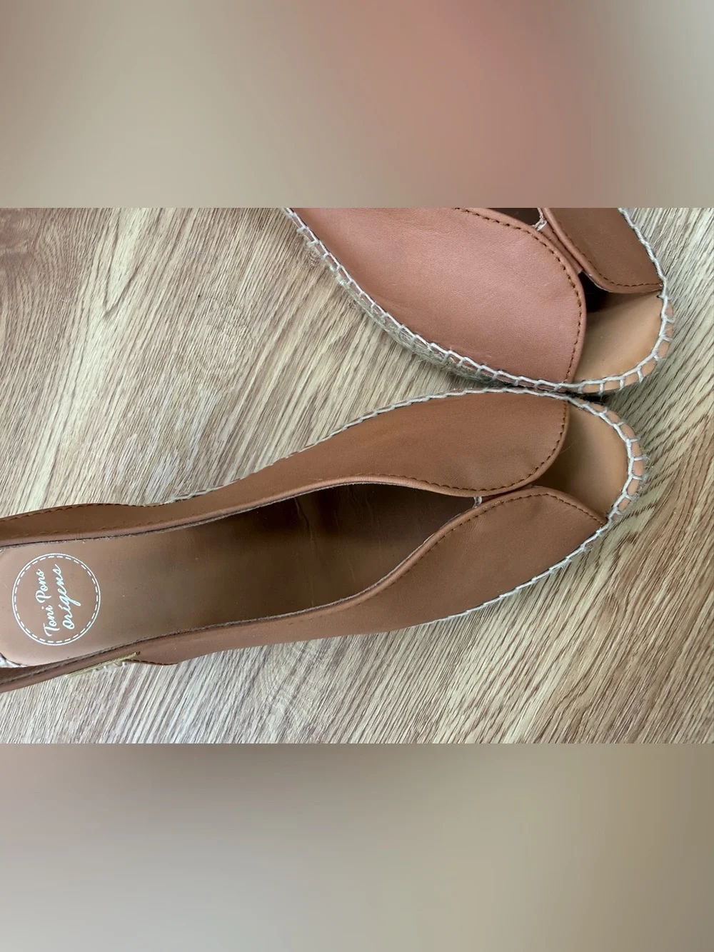 Toni Pons Wedge Bernia-P Tan Leather Espadrilles